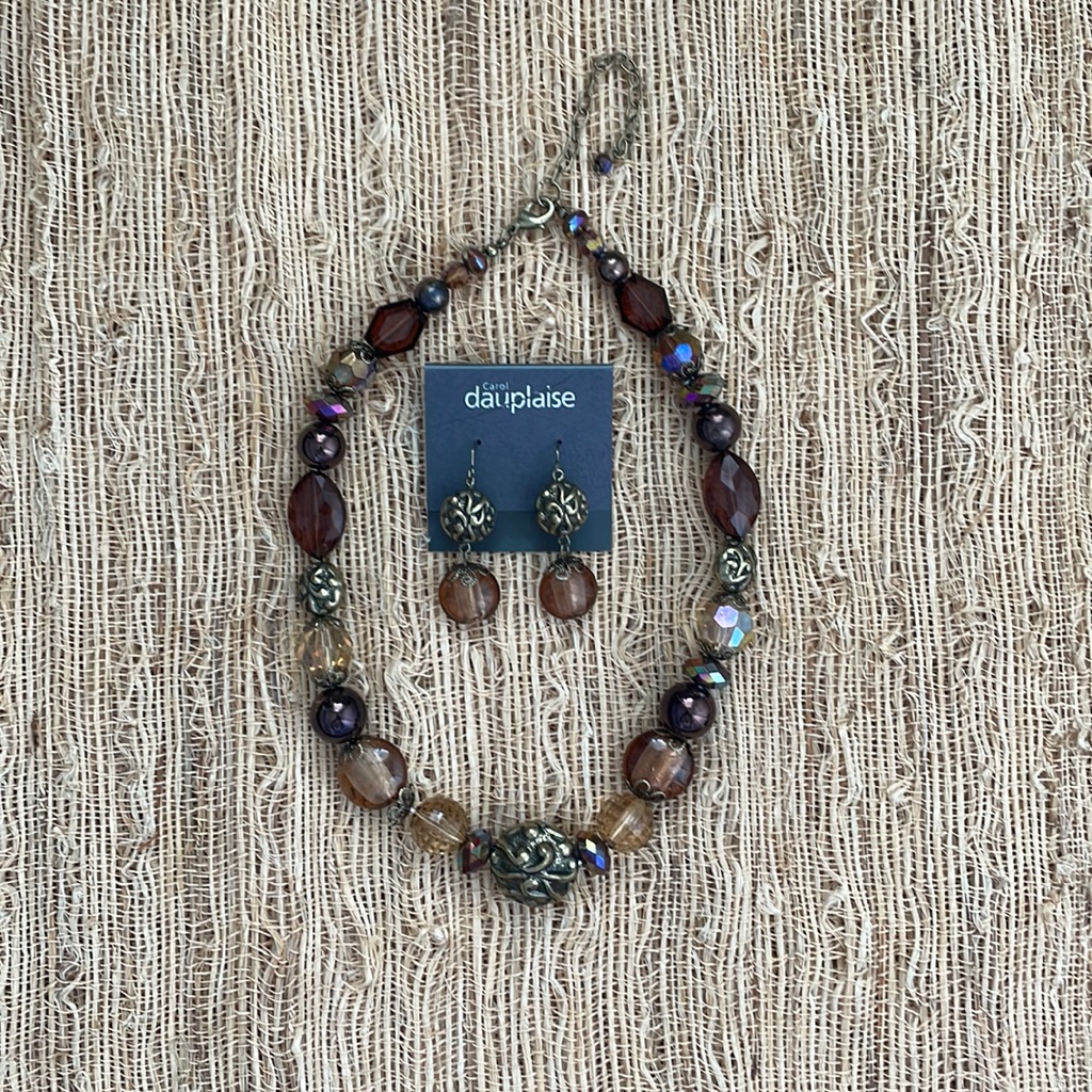 Carol Dauplaise Necklace And Earrings Nwot